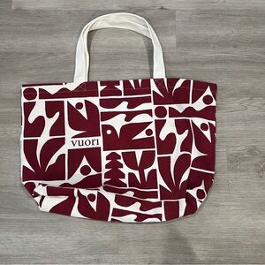 VUORI | Red and White Tote Bag Like New